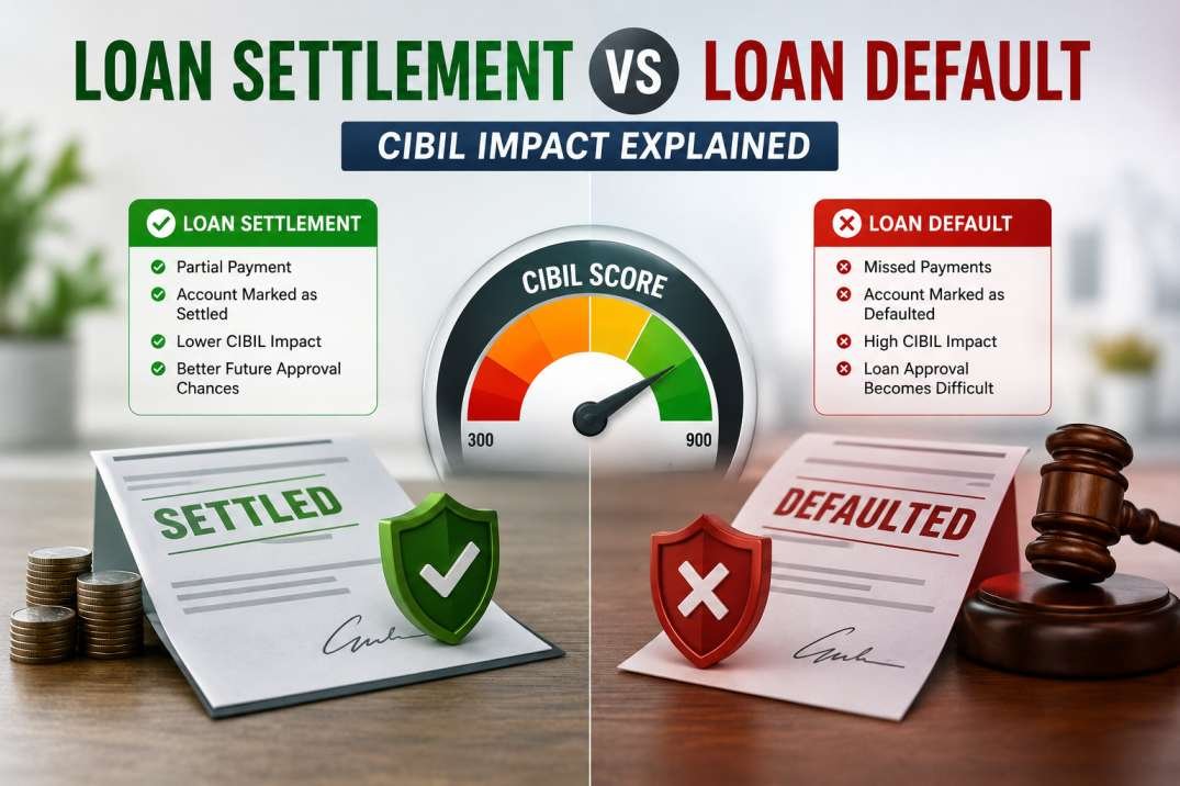 Loan Settlement vs Loan Default: CIBIL Impact Explained